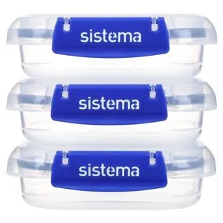 Sistema KLIP IT PLUS Frischhaltedosen Set – 180 ml – auslaufsichere, stapelbare und luftdichte Vorratsdosen mit Deckel – geeignet für Kühl-/Gefrierschrank – BPA-freier Kunststoff – 3 x Vorratsdosen-Set 881523