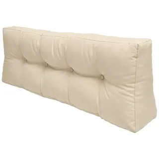 Beautissu Palettenkissen 120 x 40 x 10 cm beige 1 St.