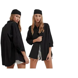 MT Clothes Oversize-Hemd, Schwarz, 38