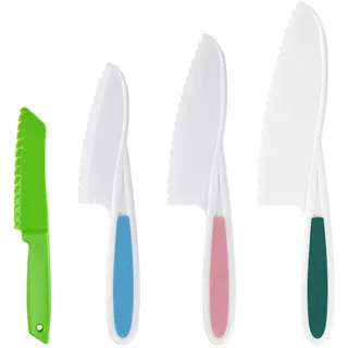 HDGSAFD 3-teiliges Küchenmesser-Set, 1 Stück Brotmesser, Mini-Kochmesser-Set für Kinder, kleines gezahntes Messer, Küchen-Kochwerkzeug-Set, Sicherheitsschneide-Set, Küchenwerkzeug-Zubehör