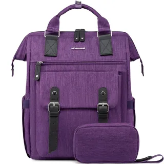 LOVEVOOK Rucksack Damen, 15,6 Zoll Laptoptasche Schulrucksack Mädchen Teenager Reiserucksack Arbeitstasche mit Datenkabel-Beutel Groß, Wasserdicht Rucksäcke Daypacks für Schule Uni Business