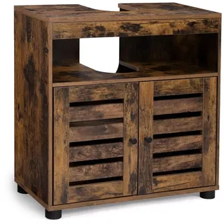 VASAGLE Waschbeckenunterschrank, 60 x 30 x 63 cm Braun