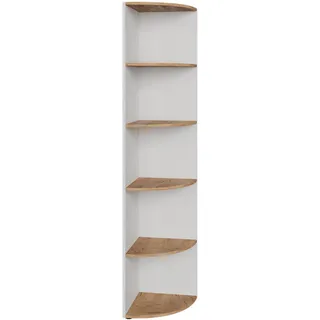 Vicco Ecki Eckregal 40 x 40 x 180,6 cm Weiß/Goldkraft Eiche