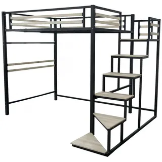 Habitat Garten Etagenbett lena Schwarz , Multicolor , Metall , 190x140 cm , Babymöbel & Kindermöbel, Kinderzimmer & Jugendzimmer, Kinderbetten, Hochbetten