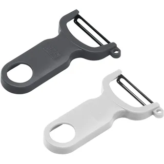 Kuhn Rikon Peeler Sparschäler Set 2-teilig Edelstahl grau und weiß