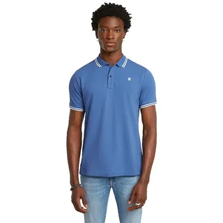 G-Star für Herren. D17127-5864-G989 Polo Dunda Slim Stripe blau (S), Lässig, Kurzarm, Bio-Baumwolle, Nachhaltig