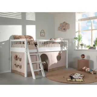 Vipack Hochbett , Weiß , Holz , Buche , Höhe ca. 20 cm , seitenverkehrt montierbar , 90x200 cm , Babymöbel & Kindermöbel, Kinderzimmer & Jugendzimmer, Kinderbetten, Hochbetten