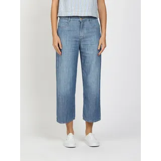 Weite Jeans GANG "94CAROL CULOTTE", Damen, Gr. 26, N-Gr, midblau washed, Denim/Jeans, Obermaterial: 100% Baumwolle, weit knöchelfrei, Jeans Weite Jeans, Light Denim, 5-Pocket-Stil