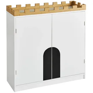 SoBuy Kinderkommode KMB44 86 x 87 x 30 cm MDF weiß Prinzessin