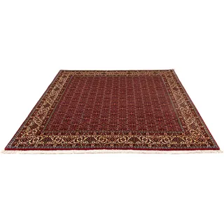 morgenland Orientteppich »Perser - Bidjar quadratisch - 207 x 200 cm - dunkelrot«, quadratisch, 15 mm Höhe, Wohnzimmer, Handgeknüpft, Einzelstück mit Zertifikat, rot