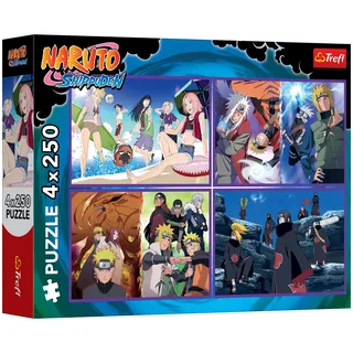 Trefl PUZZLE 4x250 Die Abenteuer von Naruto Uzumaki 13339