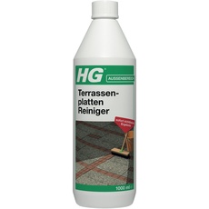 HG Terrassenplatten Reiniger, hochkonzentrierter Reiniger, speziell zur effektiven und schnellen Reinigung von Terrassenplatten, Betonplatten und Fliesen im Außenbereich - 1 Liter