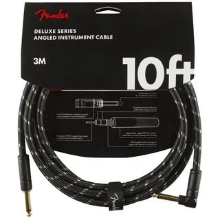 Fender Deluxe Series Cable Angled 3m Black Tweed