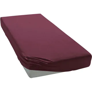 5007 Mako-Feinjersey 180 x 200 - 200 x 200 cm burgund