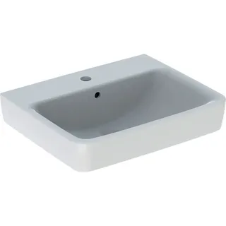 Geberit Renova Plan, Aufsatz-Waschtisch , 55x44 cm, 1 Hahnloch, mit Überlauf, 501720, 501.720.00.1 - Weiß