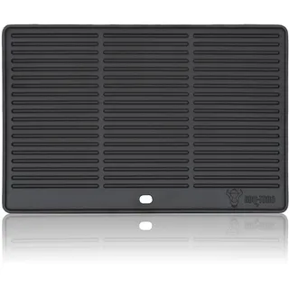 BBQ-Toro Gusseisen Grillplatte | 48,5 x 40 cm | Wendeplatte, beidseitig verwendbar | Rechteckig, Universal und Massiv | Grillblech für Holzkohle und Gas, Grillzubehör, Grillpfanne, Grillschale