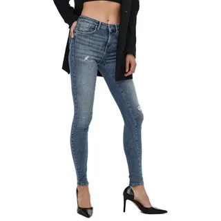 Only Power Life Mid Push Up Skinny Fit Jeans, Medium Blue Denim,