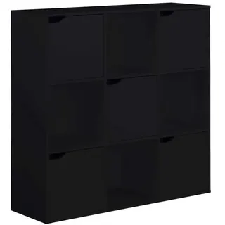 Mobili Rebecca Bücherregal Schwarz 30/90/90 cm , Holzwerkstoff , 90x90x30 cm , Wohnzimmer, Regale, Bücherregale