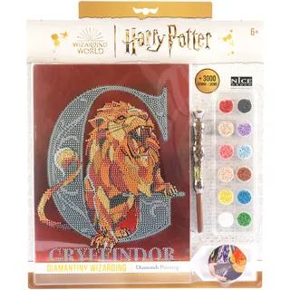 DIAMANTINY Harry Potter 21019 – Wizarding Stand Together Gryffindor – Kit Mosaik – Aktivitäten Crystal Art Diamond Painting – 1 x A4 Bild, mehrfarbig, 21 x 29,7 cm