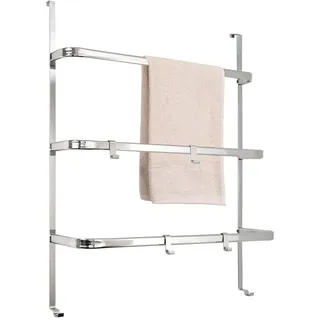 bremermann Tür-Hängeregal, silber, Metall , 65x86x17 cm , Badezimmer, Badezimmerausstattung, Handtuchhalter