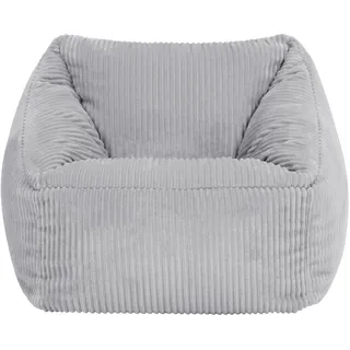 I.C.O.N. icon Sitzsack Kinder Sessel, mit Füllung, Grau | in Deutschland, Hergestellt, Sitzsack Sessel, Weicher Cordstoff, Kinder Sessel für Kinderzimmer und Schlafzimmer