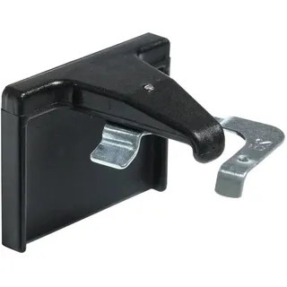 GARDINIA Sichtschutzbefestigung "Klebeträger-Set" für Aluminium-Jalousien, schwarz