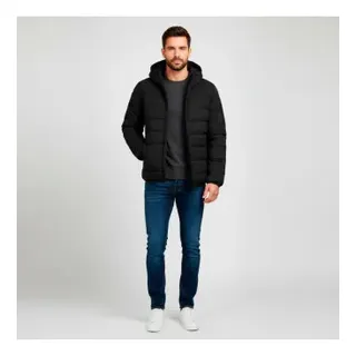 BOSS für Herren. 50551893 Riplite Mantel schwarz (XL), Lässig, Polyester