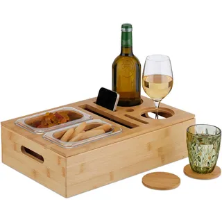 Relaxdays Couchbar , Holz, Wellpappe , 40x10.5x26 cm , Wohnzimmer, Sofas & Couches