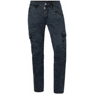 Timezone Herren Cargohose BenTZ Dark Schwarz Blau Normaler Bund Reißverschluss W 33 L 32