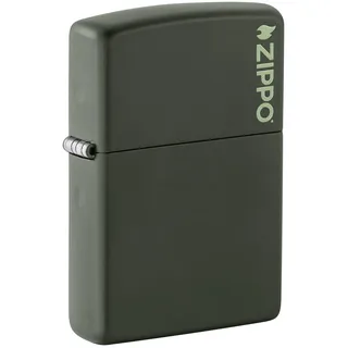 Zippo Sturmfeuerzeug Green Matte, Color Image - Nachfüllbar - Wiederverwendbar - Windfestes Design - Geschenkbox - Made in USA