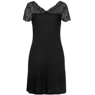 LASCANA LASCANA, Nachthemd mit Spitzeneinsatz, schwarz,