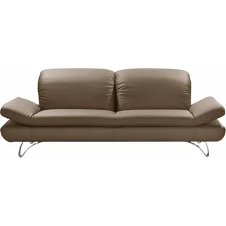 PLACES OF STYLE 3-Sitzer Mikrofaser Braun