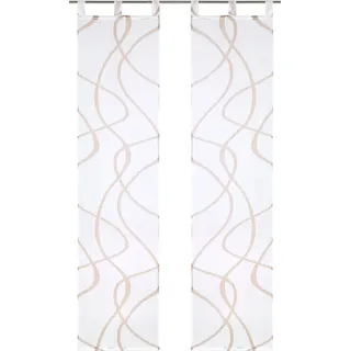 my home Schiebegardine »Bene« Schlaufen 2 Stk. tlg. Inkl. Beschwerungsstange, transparent, glatt, gemustert, grau