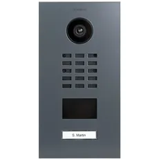 DoorBird D2101V IP Video Türstation, Eisengrau (RAL 7011) | Video-Türsprechanlage mit 1 Ruftaste, RFID, HD-Video, Bewegungssensor