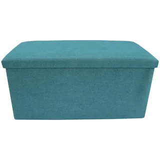 Mobili Rebecca FUßHOCKER Türkis 38/76/38 cm , Textil , Rechteckig , 38x38x76 cm , Wohnzimmer, Sessel, Hocker & Hockerbänke, Sitzhocker