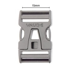Vaude Steckschnalle 15mm Single Adjust - grau - One Size