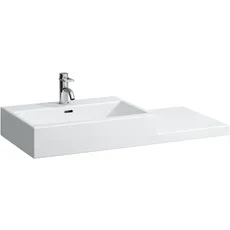 Laufen Living City Waschtisch, 1 Hahnloch, einseitig schneidbar, Ablage rechts, mit Überlauf, 1000x460mm, H8184320001351