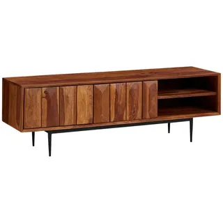 MID.YOU Lowboard 123x42x35 cm Braun Massivholz