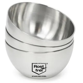 COM-FOUR® 3x Schale aus Metall - Servierschale für Dips, Snacks, Vor- oder Nachspeise - Dessertschale - Deko-Schale - Servierschale - Süßigkeiten-Schälchen