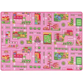 Pergamon Strassenteppich Beidseitig Girls , Rosa , Textil , 200x300 cm , Teppiche und Böden, Teppiche, Kinderteppiche