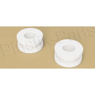 2er Set Laufrolle Gewächshaus Tür klein Laufrollen Gewächshaustür Ersatzteil - Weiß