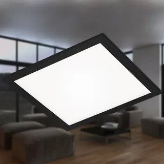 Briloner Leuchten - LED Panel, LED Deckenleuchte, Deckenlampe, Deckenstrahler, 12 Watt, 1.300 Lumen, 4.000 Kelvin, Weiß-Schwarz, 295x295x55mm (LxBxH), 7191-015