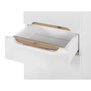 Design Badezimmer Möbel Bad Set Garnitur Schrank Waschbecken Badmöbelsets 5tlg. - Weiß