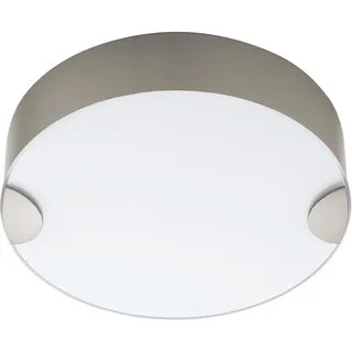 EGLO LED Deckenlampe Cupella, Deckenleuchte, Stahl in nickel-matt, Glas in weiss warmweiß