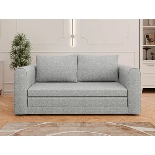 panda möbel gmbh Schlafsofa Arelis – Moderne 2-Sitzer Sofa mit Bettfunktion, Hit 2025, Platzsparendes Sofa mit Gästebettfunktion grau