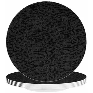 SELTMANN WEIDEN Frühstücksteller »Frühstücksteller Life Fashion ø 22,5 cm 6er Set«, schwarz