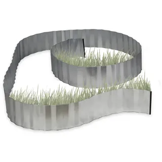 Relaxdays Rasenkante 500 x 16 cm flexibel grau