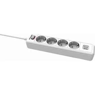 Philips 4-fach Steckdosenleiste - SPN3042WA/19 - 230V - Weiß - mit USB - Weiß