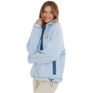 Fundango Juniper Pile Fleece Mit Durchgehendem Reißverschluss - Vintage Blue - XL