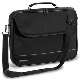PEDEA Laptoptasche "Fair" Notebook-Tasche bis 14,1 Zoll (35,8 cm) Umhängetasche mit Schultergurt, Schwarz